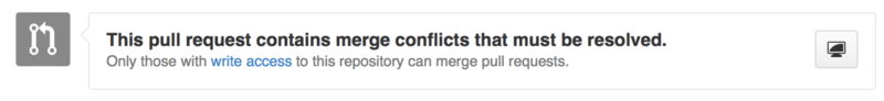 Pull Request does not merge cleanly